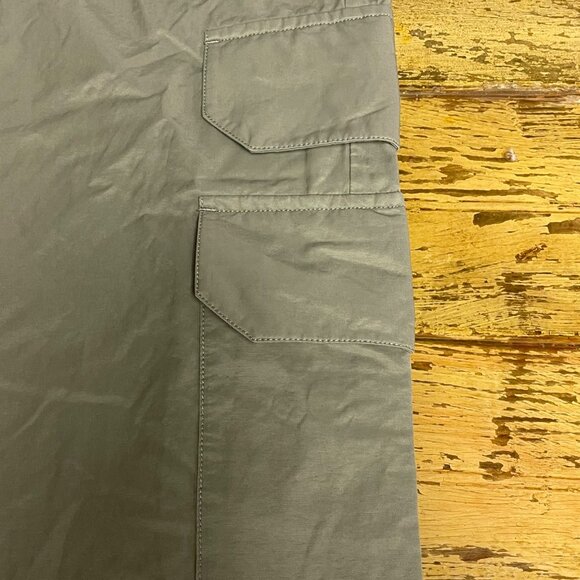 Abercrombie & Fitch Nylon Blend Pull On Wide Leg Cargo Pants Sz XL Utility - Picture 6 of 8